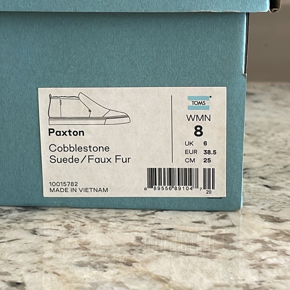 TOMS Paxton Faux Fur Ankle Boots - Size 8 - Picture 11 of 11